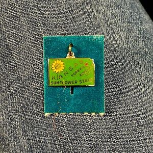 Sterling Silver KANSAS Charm